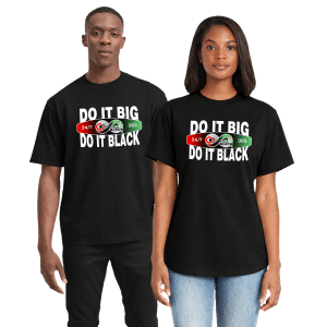 CirculateBLACK 365 Male and Female Black Tee - DO IT BIG DO IT BLACK